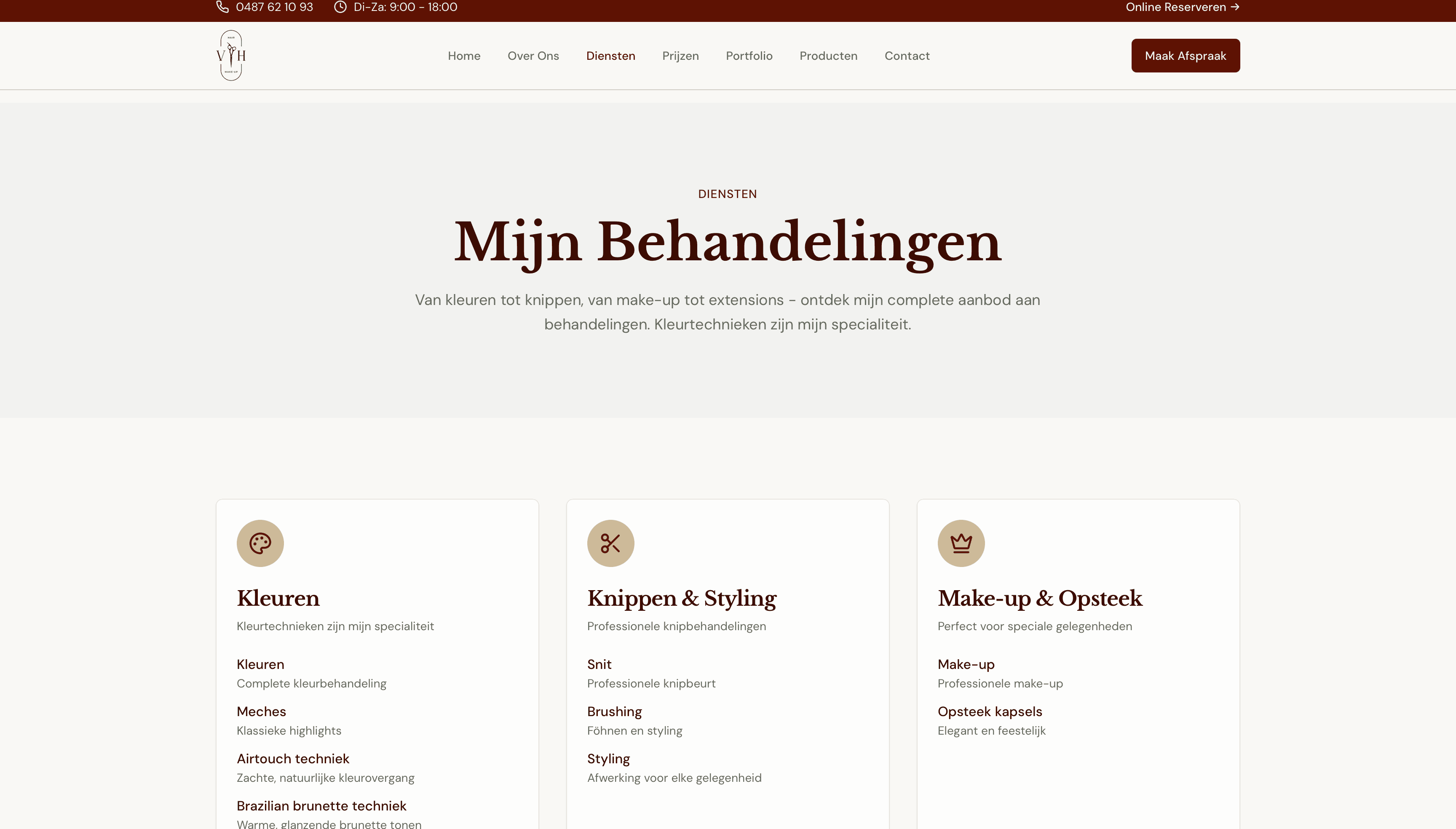 Services page