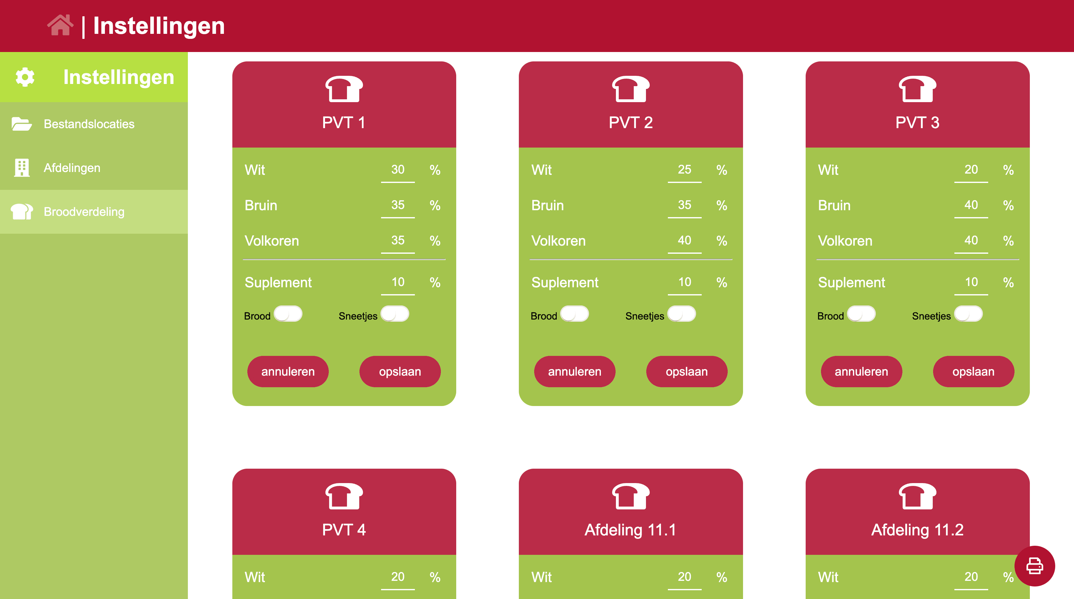 Meal Manager Login Screen